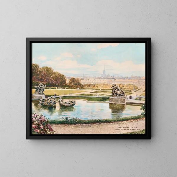 van het uitzicht op het uitkijkpunt over Wenen - Friedrich Frank — ingelijst kunstwerk aan de muur
