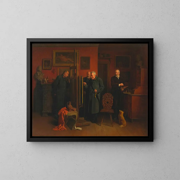 De schilder Friedländer in zijn atelier - Friedrich Friedländer — ingelijst kunstwerk aan de muur