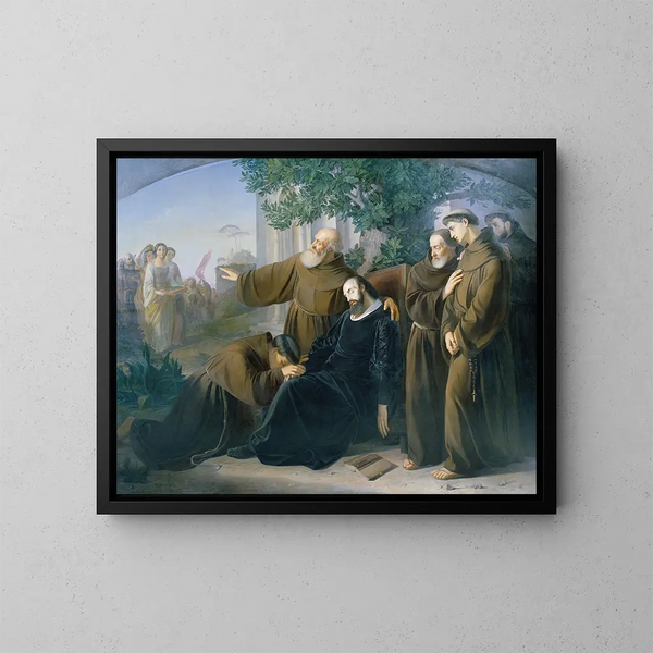 De dood van Torquato Tasso - Friedrich Friedländer — ingelijst kunstwerk aan de muur