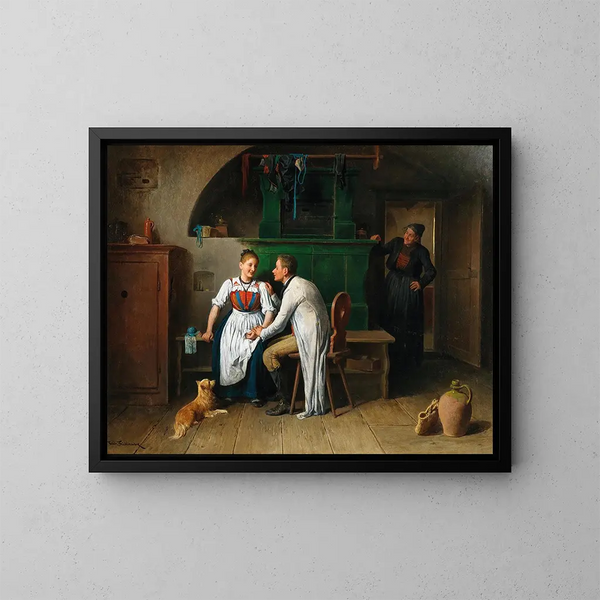 Nachtwacht in de kamer - Friedrich Friedländer — ingelijst kunstwerk aan de muur