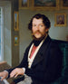 Portret van een heer aan de piano - Friedrich Johann Gottlieb Lieder — weergave van het kunstwerk