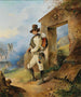 van een keizerlijke en koninklijke infanterist voor een ruïne - Friedrich Johann Treml — weergave van het kunstwerk