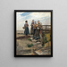 Dutch Fisherwomen on the Beach – Friedrich Kallmorgen — framed art print on a wall