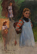 Studie van kinderen - Friedrich Kallmorgen — weergave van het kunstwerk