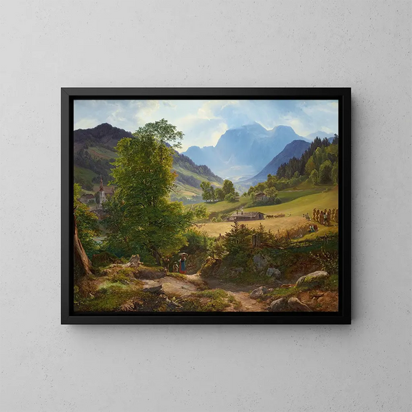 La Ramsau près de Berchtesgaden - Friedrich Loos — ingelijst kunstwerk aan de muur