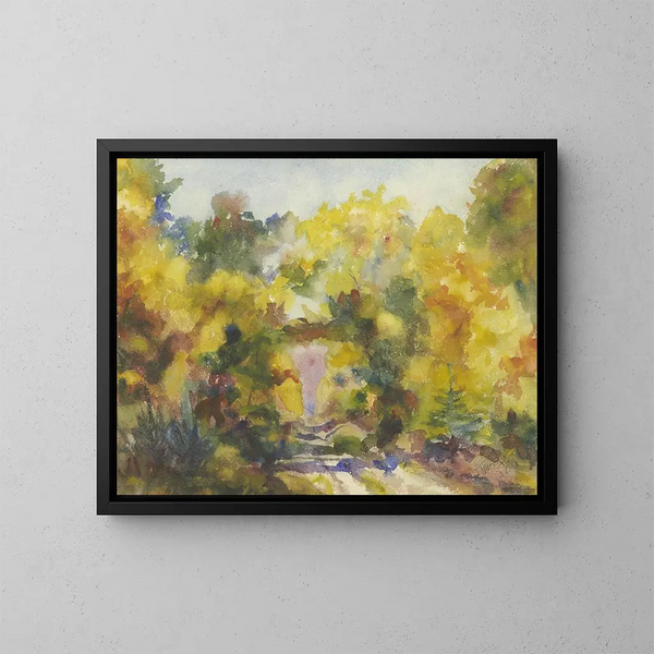 Sentier forestier - Friedrich Mook — ingelijst kunstwerk aan de muur