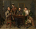 L'architect Friedrich Eisenlohr omringd door zijn vrienden - Friedrich Mosbrugger — weergave van het kunstwerk