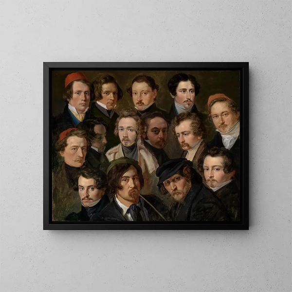 De kameraden - Friedrich Mosbrugger — ingelijst kunstwerk aan de muur
