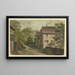 Landhuis met een koets voor - Friedrich Mosbrugger — ingelijst kunstwerk aan de muur