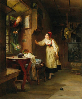 Friedrich Ortlieb - The Secret Visit of the Suitor.webp