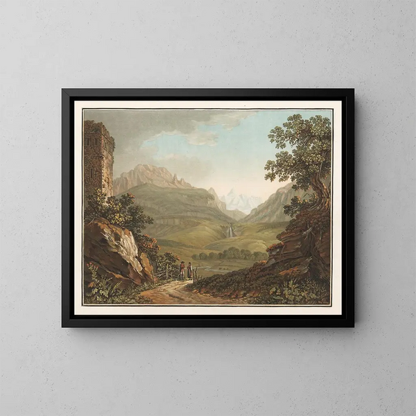 Haslital - Friedrich Rosenberg — ingelijst kunstwerk aan de muur