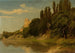 Landschap van Italië aan de waterkant - Friedrich Wasmann — weergave van het kunstwerk