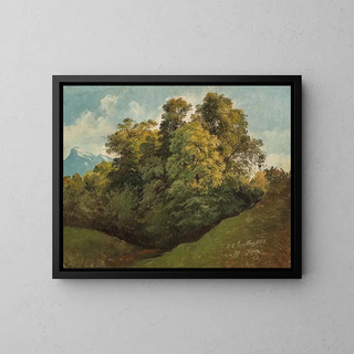 Friedrich Zeller - Salzburg Trees set against the Untersberg.webp
