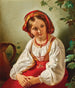 Een Italiaans meisje - Friedrich von Amerling — weergave van het kunstwerk