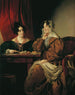 Henriette Baronne Pereira-Arnstein met haar dochter Flora - Friedrich von Amerling — weergave van het kunstwerk