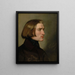 Portret van Franz Liszt - Friedrich von Amerling — ingelijst kunstwerk aan de muur