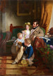 Rudolf von Arthaber et ses enfants Rudolf, Emilie et Gustav - Friedrich von Amerling — weergave van het kunstwerk