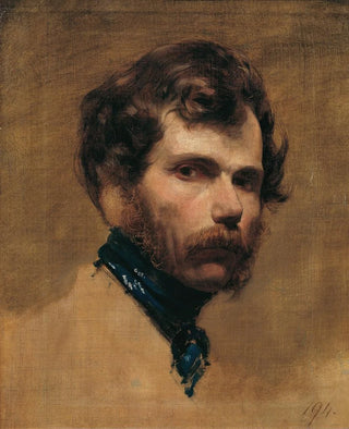 Friedrich von Amerling - Selbstportrt mit blauer Halsbinde.webp
