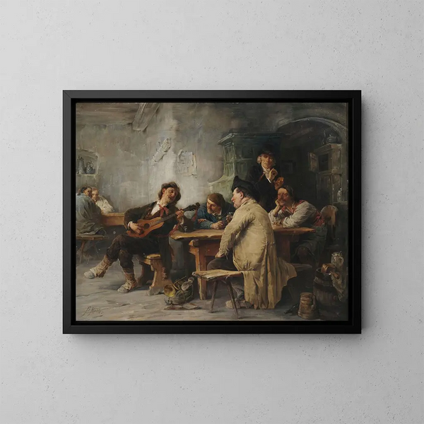 De reizende zanger - Friedrich von Keller — ingelijst kunstwerk aan de muur