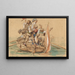 Greek sailors painting on a Venetian canal - Friedrich von Nerly — framed artwork on a wall