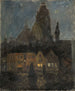 Avond in Dieppe - Frits Thaulow — weergave van het kunstwerk