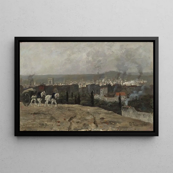 Vue parisienne - Frits Thaulow — ingelijst kunstwerk aan de muur