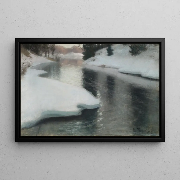 Frits Thaulow - Spring Thaw.webp