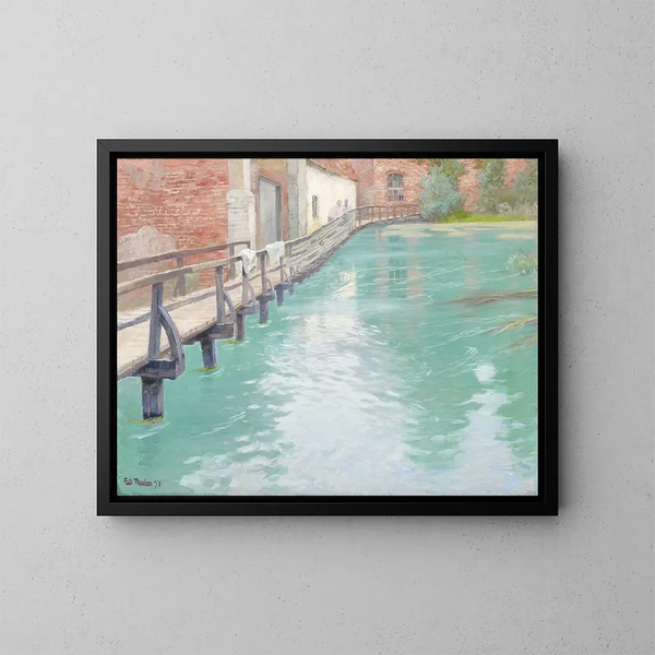 Les Moulins à Montreuil-sur-Mer, Normandië - Frits Thaulow — ingelijst kunstwerk aan de muur