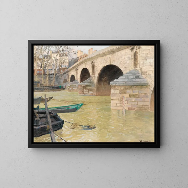 De Pont Marie in Parijs - Frits Thaulow — ingelijst kunstwerk aan de muur
