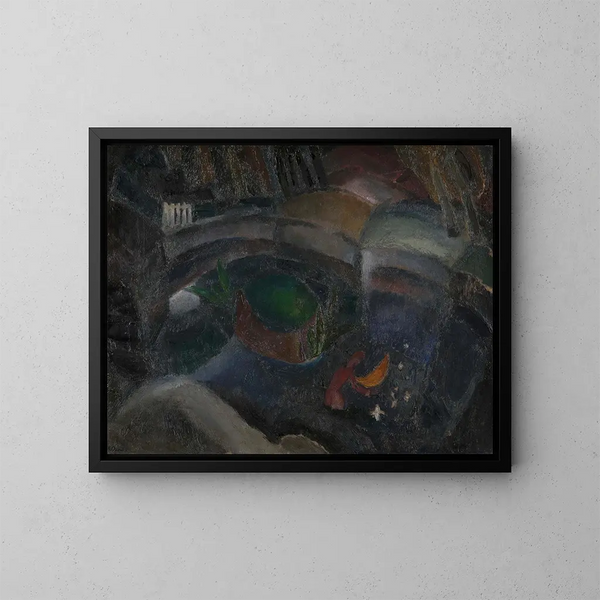 Vissen naar de sterren - Frits van den Berghe — ingelijst kunstwerk aan de muur
