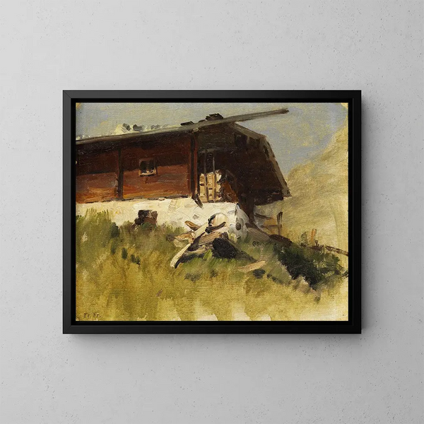 Berghof - Fritz Freund — ingelijst kunstwerk aan de muur
