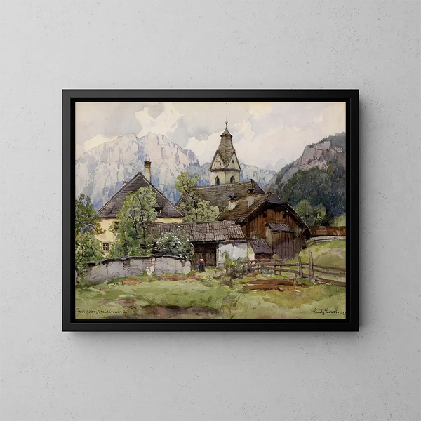 Vue sur Tragss - Fritz Lach — ingelijst kunstwerk aan de muur