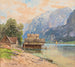 Boten in Hallstatt - Fritz Lach — weergave van het kunstwerk