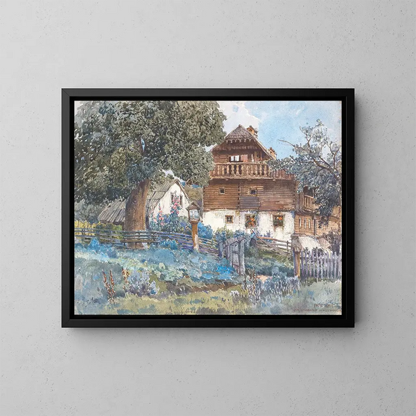 Le Lindenhof à Allerheiligen dans le Mühlkreis - Fritz Lach — ingelijst kunstwerk aan de muur