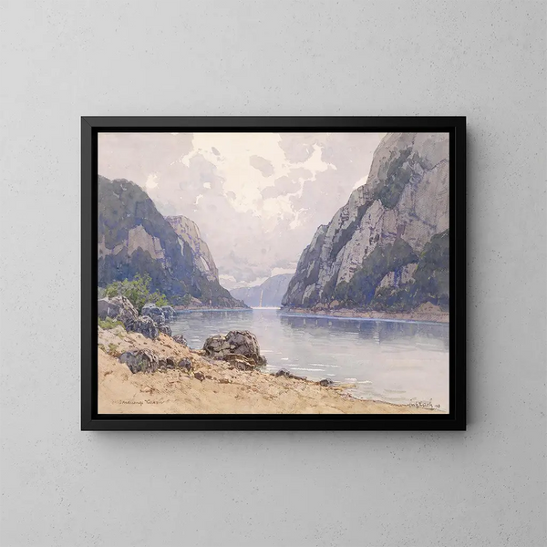 Kazan aan de Donau - Fritz Lach — ingelijst kunstwerk aan de muur