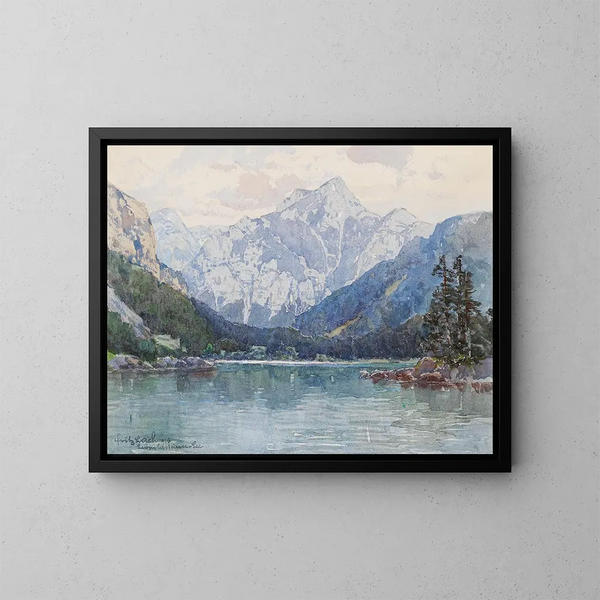Lac de Leopoldsteiner - Fritz Lach — ingelijst kunstwerk aan de muur