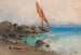 Zeilboot nabij de kust - Fritz Lach — weergave van het kunstwerk