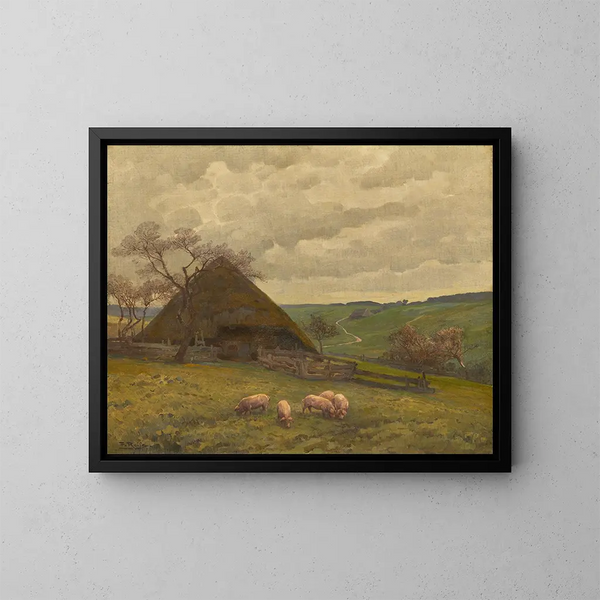 in het Hotzenwald - Fritz Reiss — ingelijst kunstwerk aan de muur