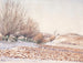 Landschap met wilgen en sneeuwbedekte velden - Fritz Syberg — weergave van het kunstwerk