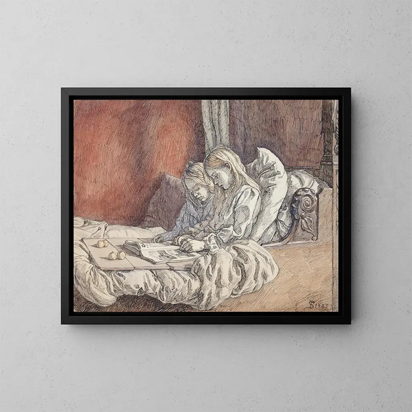 Aan de revalidatie - Fritz Syberg — ingelijst kunstwerk aan de muur