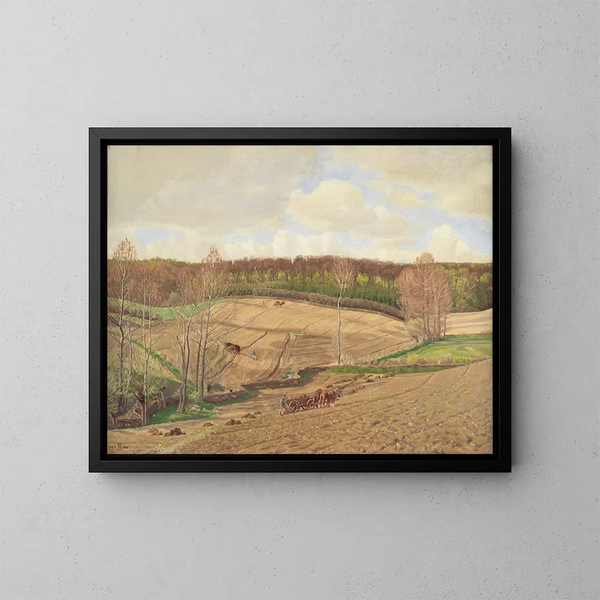 Bij de dageraad van de tijden - Fritz Syberg — ingelijst kunstwerk aan de muur