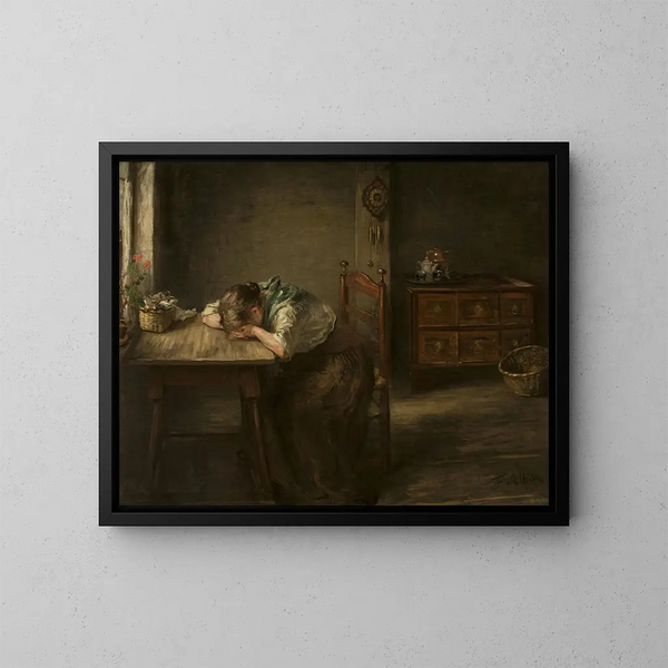 Verlaten schilderij - Fritz von Uhde — ingelijst kunstwerk aan de muur