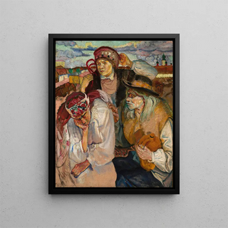 Fryderyk Pautsch - Study of peasants.webp
