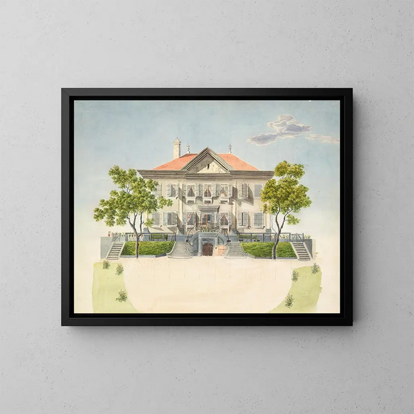 Maison patricienne fribourgeoise - Gabriel Lory le Jeune — ingelijst kunstwerk aan de muur