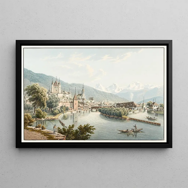 Gabriel Lory the older - Vue du chateau et de la ville de Thoune.webp