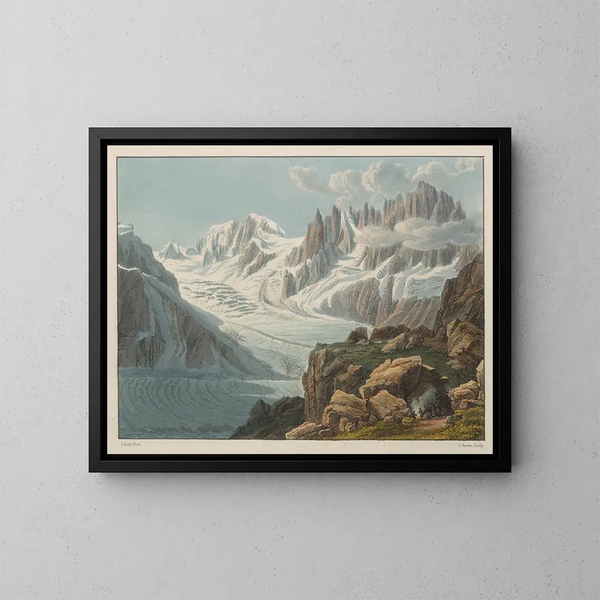 uitzicht genomen van deksel - Gabriel Lory de Oudere — ingelijst kunstwerk aan de muur