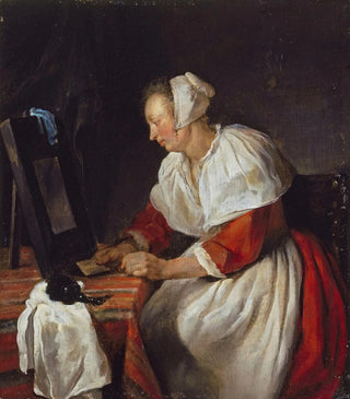 Gabriel Metsu - A Woman at her Mirror.webp