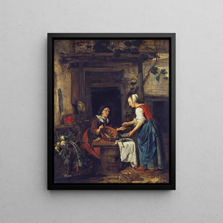 Gabriel Metsu - An Old Woman Selling Fish.webp