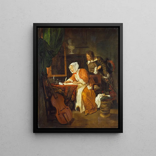 Gabriel Metsu - The Letter Writer Surprised.webp
