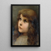 Studie van hoofd - Gabriel von Max — ingelijst kunstwerk aan de muur